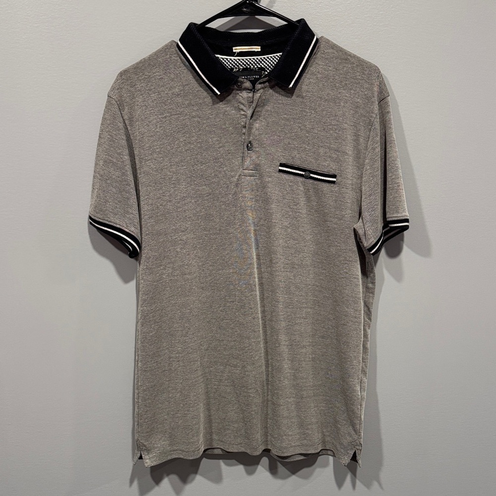 Denim & Flower Mens Size Medium Polo Shirt